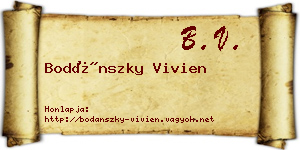 Bodánszky Vivien névjegykártya